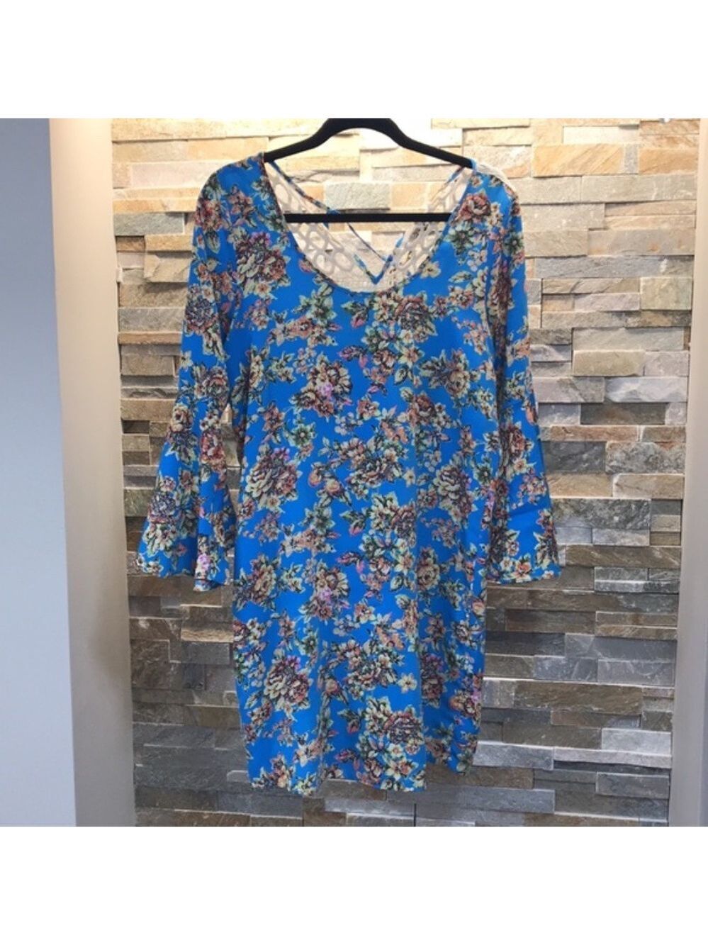VOOM by Joy Han Bell Sleeve Floral Dress